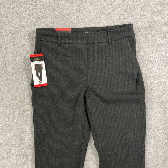 NEW Dalia Womens M Charcoal Narrow Leg Pants W/ Built-In Tummy Control - Picture 6 of 8